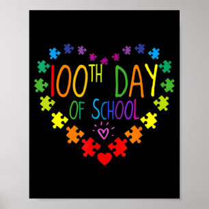 Poster Coeur 100e jour de la Sensibilisation sur l'autism