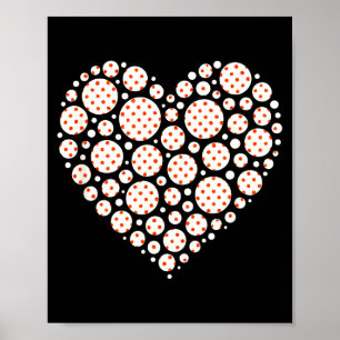 Poster cœur à pois - motif d'amour art