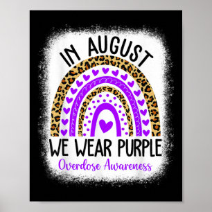 Poster Coeur Août Nous Portons Violet Surdose Sensibilisa