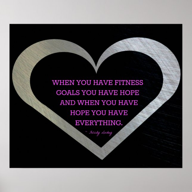 Poster Coeur argenté de la forme (Devant)