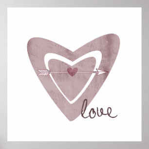 Poster Coeur avec la flèche