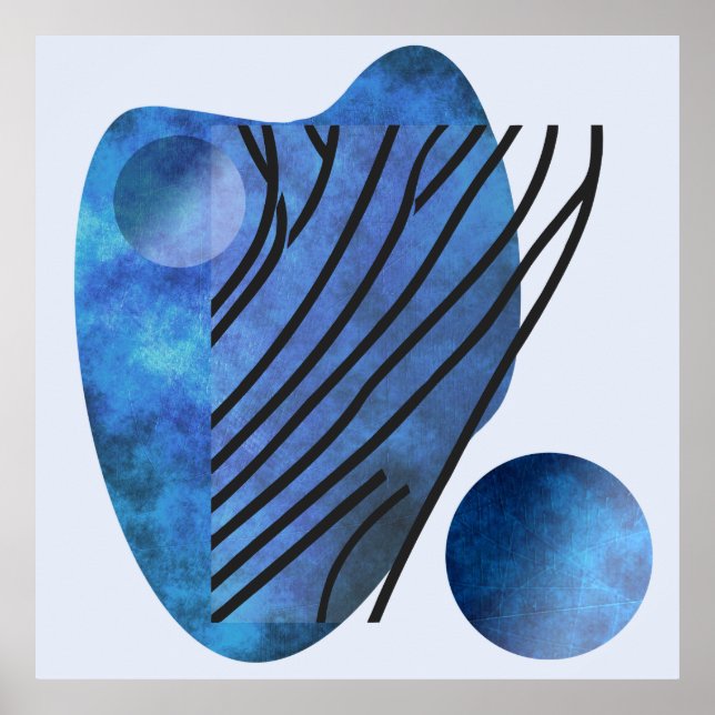 Poster Coeur bleu (Devant)