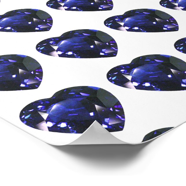 Poster Coeur bleu saphir (Coin)