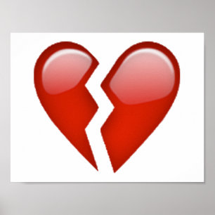Poster Coeur brisé - Emoji