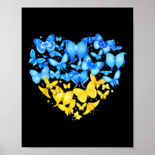 Poster Cœur Cœur Ukraine Papillon Ukraine Tournesol 1 