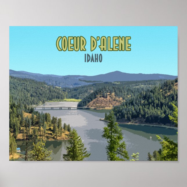 Poster Coeur d’Alene Idaho Souvenir (Devant)