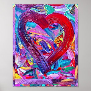 Poster Coeur d'art peint, Art