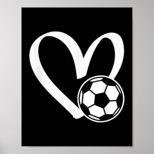 Poster Coeur de balle de football