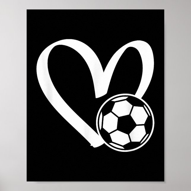 Poster Coeur de balle de football (Devant)
