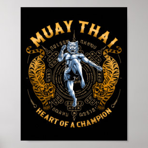 Poster Cœur de champion - kickboxing et Muay Thai féminin