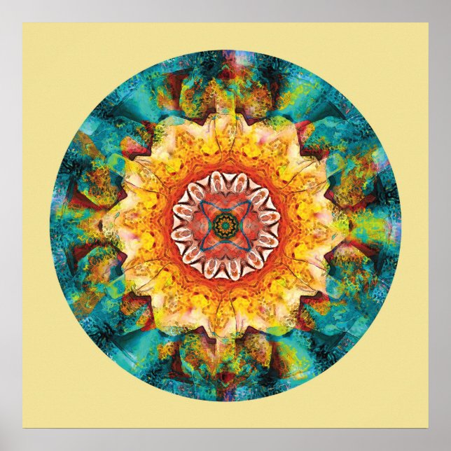 Poster Coeur de la restitution Mandala 4 (Devant)