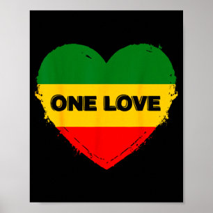 Poster Cœur de reggae un amour musique rasta reggae Rasta