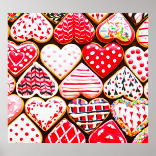 Poster Coeur de Saint Valentin Cookies : Amour fait maiso