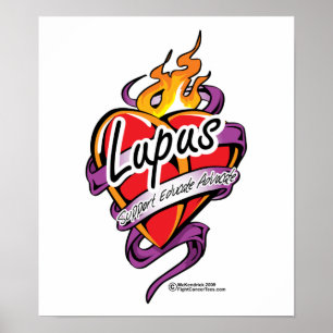 Poster Coeur de tatouage de lupus