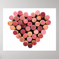 Poster Coeur de Vin Cork