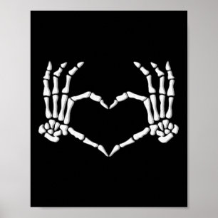 Poster Coeur des mains Halloween Costume Hommes Femmes Fi