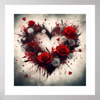 Poster Coeur du Rose