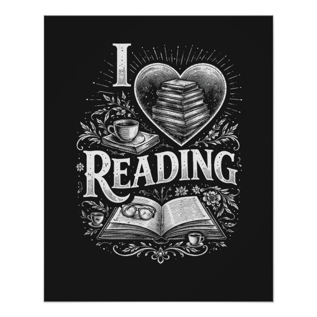 Poster Cœur d'un amoureux des livres (Devant)