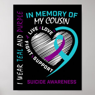 Poster Coeur En Mémoire De Mon Cousin Sensibilisation Au 