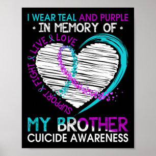 Poster Coeur En Mémoire De Mon Frère Sensibilisation Au S