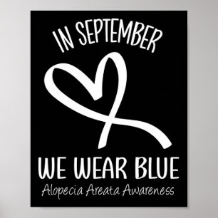 Poster Coeur En Septembre Nous Portons Bleu Alopecia Area