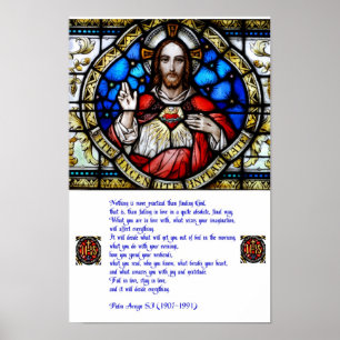 Poster Coeur et prière sacrés d'Arrupe