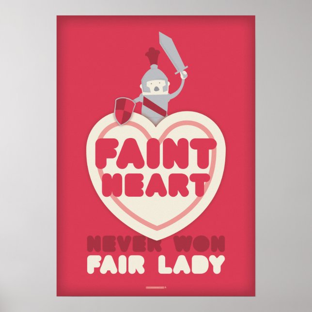 Poster Coeur faible n'a jamais gagné la belle dame (Devant)