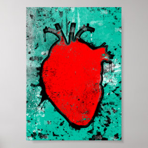 Poster coeur grinçant