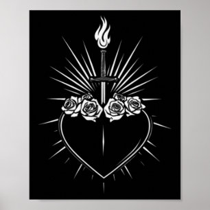 Poster Coeur Immaculé De Marie Hommes Femmes Vierge Catho