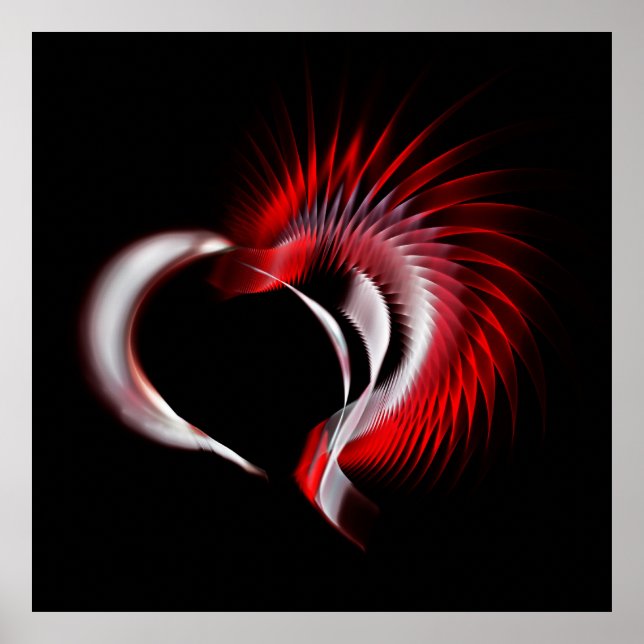 Poster Coeur métallique (Devant)