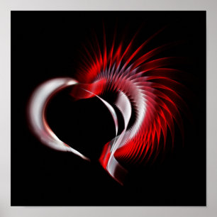 Poster Coeur métallique