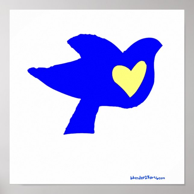 Poster coeur pour l'Ukraine (Devant)