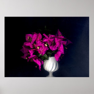 Poster Coeur rose en noir