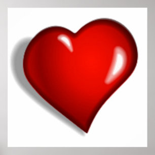 POSTER COEUR ROUGE
