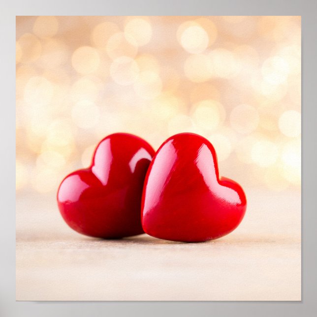 Poster Coeur rouge. (Devant)