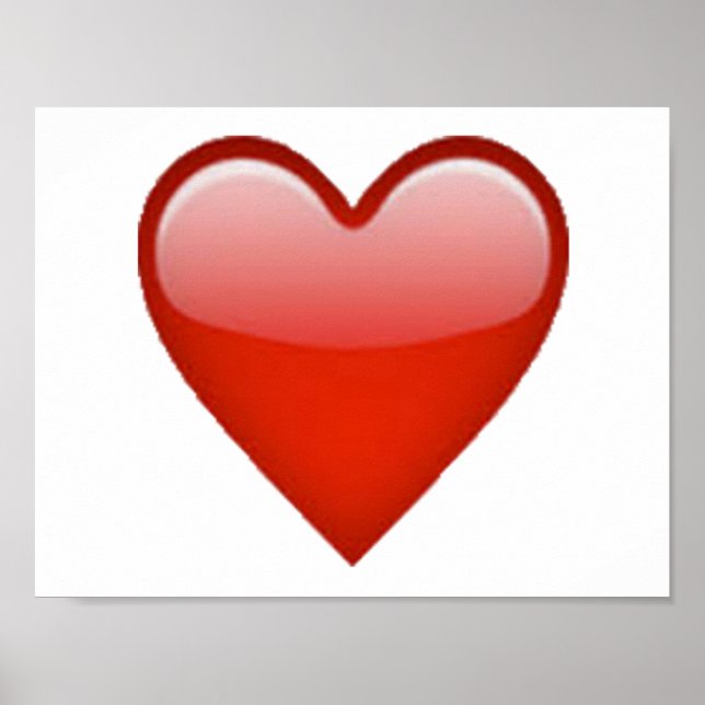 Poster Coeur rouge - Emoji (Devant)