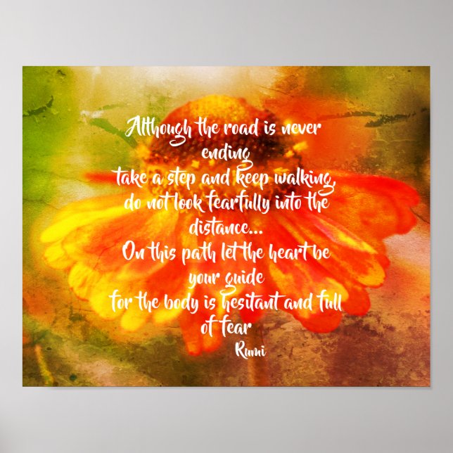 Poster Coeur Soyez votre guide Citation Inspirationnelle  (Devant)