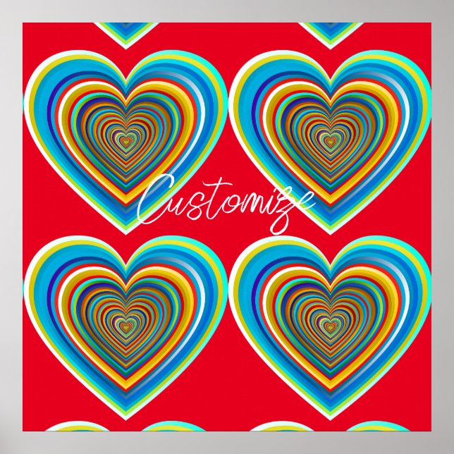 Poster Coeur valentin multicolore Thunder_Cove (Devant)