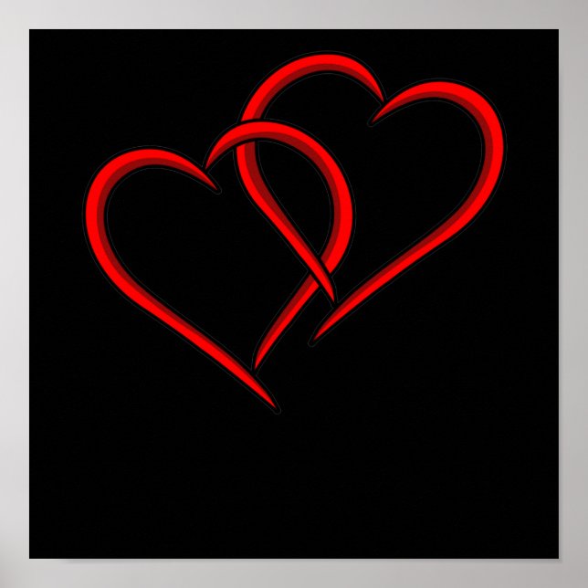 Poster Coeur Valentine Cute Romantique Valentines Coupl (Devant)