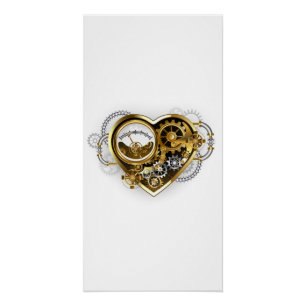 Poster Coeur vapeur avec un manomètre