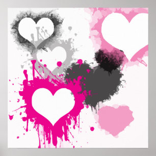Poster coeurs-296844 coeurs splatter peinture amour graff