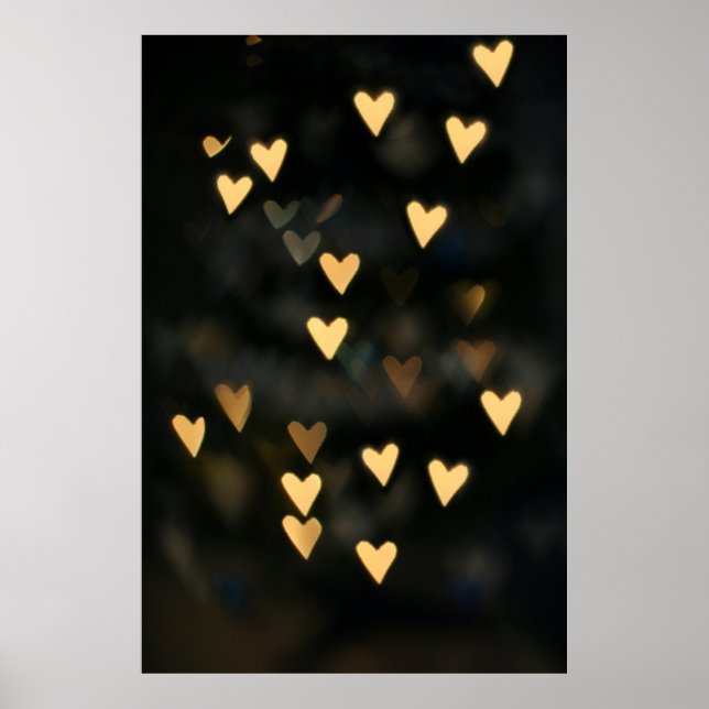 Poster Coeurs beiges clairs (Devant)