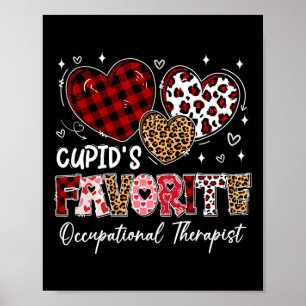 Poster Coeurs Cupid'ergothérapeute préféré Val