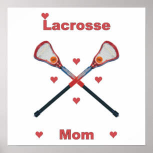 Poster Coeurs de maman de lacrosse