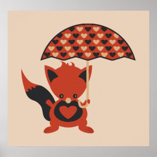 Poster Coeurs Foxy