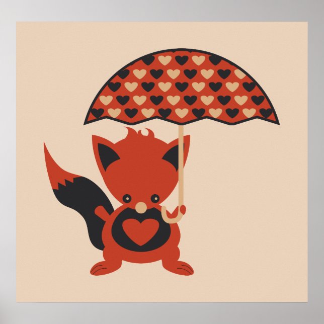 Poster Coeurs Foxy (Devant)
