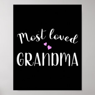 Poster Coeurs mignons de grand-mère les plus aimés