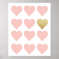 Coeurs Pink Gold Parties scintillant Baby Nursery
