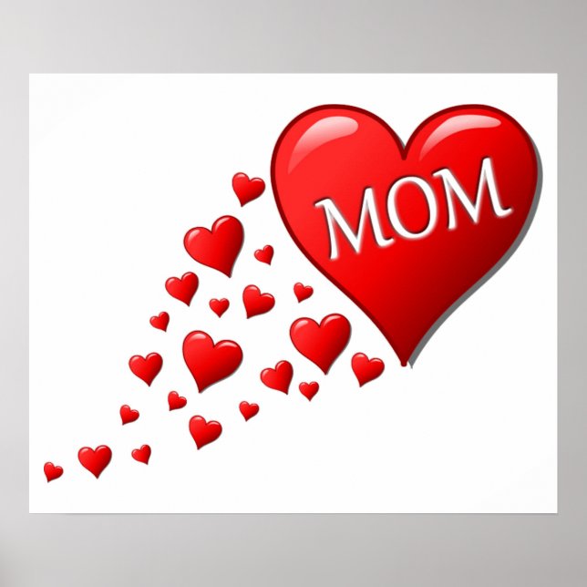 POSTER COEURS ROUGES POUR MOM (Devant)