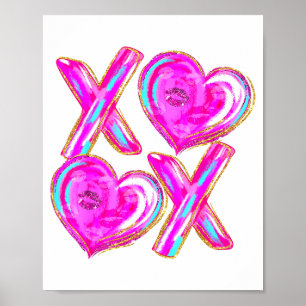 Poster Cœurs Xoxo Saint-Valentin Femmes Filles Vday